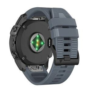 RosMank 22mm Quickfit �E�H�b�`�o���h Garmin Fenix 8 E 47mm/7 Pro/7/6 Pro/6 �Ή��AEpix/Approach S70 47mm/MARQ/Instinct 2/Forerunner 965/Descent G1 �p�V���R���i�C���������p�X�g���b�v, �O���[