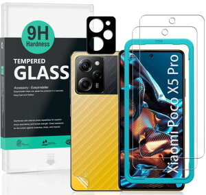 Ibywind �Ή� Xiaomi Poco X5 Pro 5G �K���X�t�B���� 2 ���ی�t�B���� �K�C�h�g�t�� �����Y�J�o�[�i1���j�w�ʃV�[�g�i1���j ���菝�h�~�ϏՌ��d�x 9H�����K���X�t�B����