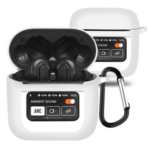 BUITFOU JBL TOUR PRO 2 �P�[�X TOUR PRO 2 �ی�J�o�[ �_�炩�� �V���R���� �����h�~ �L�Y�h�~ �ϏՌ� �h�o �y�� �����[�d�\ �J���r�i�t�� �����h�~(�z���C�g)