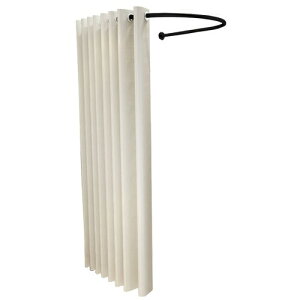 Bunny Ears 簡易更衣室、フィッティングルーム、試着室 幅100×奥行95×高さ200cm 、クリーム色 衣料品店の U字型壁掛け洋服店のプライバシー保護 脱衣所、着替えテントドレッシングルーム