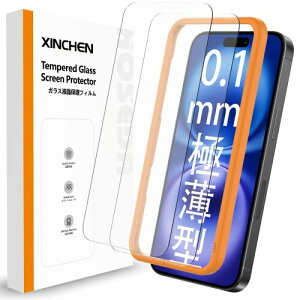 XINCHEN KXtB iPhone 16 / 15 p KXtیtB (yʉ/x^b`/ߗ/wh~/KChgt)i6.1C` ACtH16 / 15pj