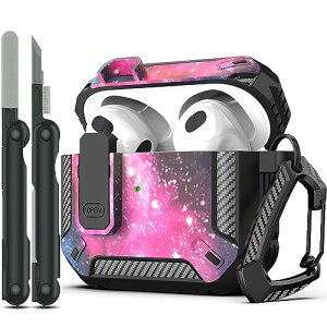 RFUNGUANGO AirPods  3 P[XJo[ N[i[Lbgt ~^[n[hVFیA[}[ bNt AirPod Gen 3 [dP[X 2021 p tg LED  ubNJt[W