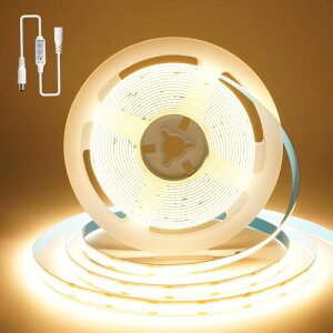 COB LEDe[vCg 5M XgbvCg DC12V t 3000k 邳 iK ԐڏƖ Px 320LEDs/m ʃe[v tȒP ؒf\ 3000K dF