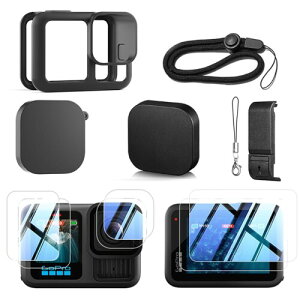 DGSHUIJIE GoPro Hero13/12/11/10/9 ɑΉKp ANZT[10_Zbg VRP[X{YیJo[{یtB 360°Sʕی AEghABep