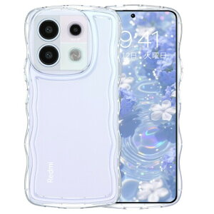 GUAGUA Redmi Note 13Pro 5G �P�[�X �N���A �E�F�[�u ���� �\�t�g TPU �P�[�X ���˂��� �l�C �o���p�[ �ϏՌ� ���y�� ���^ �A�N�X�^������ �X�}�z�P�[�X Redmi Note 13Pro 5G �X�g���b�v�z�[���t�� �V��