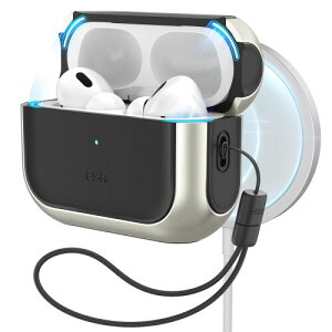ESR AirPods Pro2 P[X AirPods Pro 2/1 (2023/2022/2019) MagSafe Ή(USB-C/LightningP[uΉ) ϏՌ nCubhی GA[|bYv 2 pJo[ ubNE`^ Orbit H