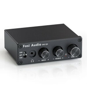 Fosi Audio Q4 DAC wbhtHAv ^ ~jXeI 24rbg fW^ RpNg _bN wbhzAv 192KHz PC-USB///RCA MAC/PC/TV/PS4/DVDΉ ƒpANeBuXs[J[