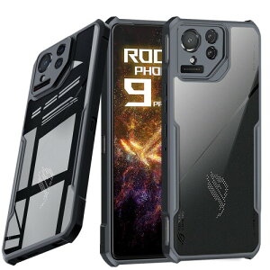 Guizzcg ASUS ROG Phone 9 Pro pP[X ^ yʃJo[ \tgTPUop[ + AN NAobN ~^[O[h GAobO ϐk ی,ubN