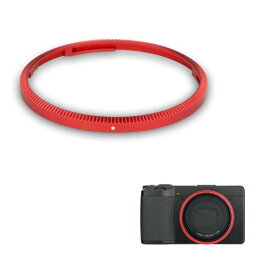 JJC 保護リング リコー Ricoh GR3 GRIII GRIII HDF アルミニウム合金 レンズデコレーションリング Ricoh GN-1 を交換用 赤い