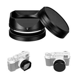 JJC Fujifilm X100VI X100V �X�N�G�A���^�������Y�t�[�h �t�[�h�L���b�v+�A�^�u�^�[�t�� 49mm�t�B���^�[�ƕ��p�\ �A���~�j�E�������� ������\�� ���˖h�~ �����Y�ی� �N���V�b�N�ȃX�N�G