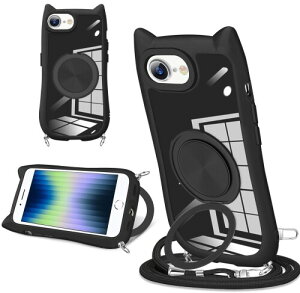 iPhone SE2/SE3/7/8 �p �X�}�z�P�[�X �L���f�U�C�� �V���v���Ńt�@�b�V���� 360° ��]�X�^���h�t�� iPhone SE2/SE3/7/8 �X�}�z�P�[�X ����~�� ���΂ݖh�~ �S�ʓI�ȕی� �������߉\�ȃl�b�N�X�g