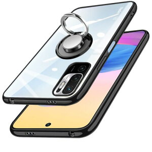 Xiaomi Redmi Note 10 JE/Note 10T P[X O NA Jo[ Ot X}zP[X  TPU ϏՌ X^h@\t 360] ԍڃz_[(ubN)