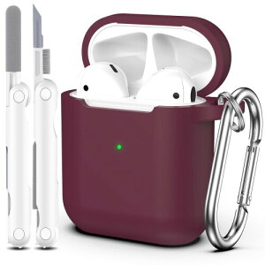 MHYALUDO AirPods P[XJo[AAirPods  2 Ƒ 1 p̃\tgVRՌzیP[XAXL^b`L[`F[ƃN[jOLbgtAtg LED ACbh