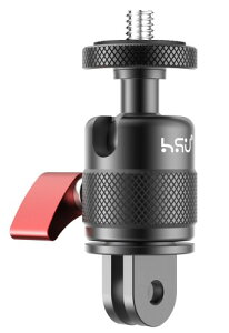 HSU �A���~���J�����z���_�[ 360°�p�x�����\ 1/4 �J�����O�r�A�_�v�^�[ �{�[���_��Insta360 /GoPro/Fusion Session/DJI Osmo/AKASO/XiaoYi/Sony�ق� �A�N�V�����J�����p �}�E���g
