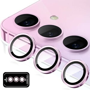 Kakuki for Galaxy A55 5G 用 カメラフィルム ギャラクシーA55 カメラ保護フィルム 薄型 強化ガラス 耐衝撃 独立型 露出オーバー防止 アルミ合金 カメラカバー (パープル, Galaxy A55)