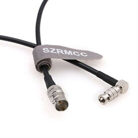 SZRMCC高密度HD直角マイクロBNC Q4から標準BNC女性75オームUHD 4Kビデオ同軸ケーブル黒魔術のビデオアシスト5の″12G-SDI HDRモニタのための (30cm)