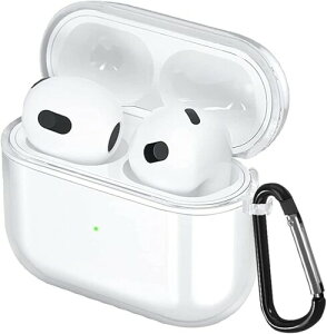 JUNOVA for AirPods 3 �P�[�X ���C�����X�[�d�\ �y�� �L�Y�h�~ �X���� �ϏՌ� �h�� �h�o �����h�~ �_�炩�� AirPods 3�p �ی�J�[�o �N���A