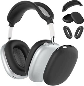 Miimall For AirPods Max �A�N�Z�T���[ Apple AirPods Max�w�b�h�t�H���p ���h�~ �w��h�~ ���h�~ �h�o �\�t�g TPU AirPods Max �A�N�Z�T���[ (�u���b�N)