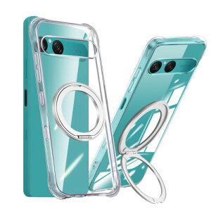 weiaoluo �P�[�X SONY Xperia 10 vii �N���A �p�� �����O�t�� SO-52F/SOG16/A502SO/XQ-FE44 �J�o�[ �ی�V�F�� �G�N�X�y���A10 vii �g�уP�[�X �X�^���h�@�\ 360°��]�\ �X�}�z �L�b�N�X�^���h �w��h�~