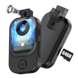 mp3v[[ (ƊE180°]J&Bluetooth5.3) yvC[ HIFI 64GBSDJ[ht 53g yʃRpNg Xs[J[ |[^ufW^v[[ TypeC 2.01C