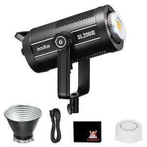 Godox SL200III 215W(MAX.) LED rfIʐ^BepCgABowens }Eg̎ʐ^BepX^WI CgAAo͏ƖA8 ̃vZbgƖʃTCg [h (SL-200WIII)