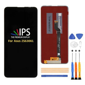 A-MIND For Asus Zenfone 6 ZS630KL 液晶パネル 画面交換修理用 タッチパネルセット 6.4 インチ 液晶パネル ガラス スクリーン修理パーツ デジタイザ 修理工具セット付き