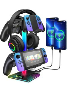 �Q�[�~���O�X�^���h �f�X�N ���[ VCOM�A�b�v�O���[�h�� RGB���C�g 5�䓯�����[ USB-C�f�[�^�|�[�g���� �R���g���[���[/�w�b�h�Z�b�g/�X�C�b�`/PS5/PS4/�Ή� ���@�\�f�X�N���[ USB A×2�{USB C×1