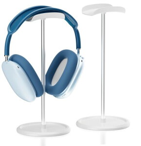 wigmoa ME-2 ヘッドホンスタンド&ホルダー 軽量・簡単組み立て AirPods Max, AirPods, AirPods Pro, Beats, Bose, ゲーミングヘッドホン対応|卓上滑り止め・高安定性 (A/白)