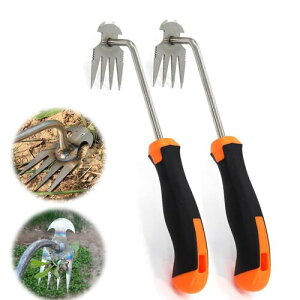 雑草抜き 草取り道具 雑草ブラシ 除草ツール 手動除草ツール 草取り器 第二世代 ガーデニング用品 除草用具 雑草を根ごと抜く 庭園、庭、農場の雑草除去のためのデュアルパーパス手動