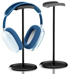 wigmoa ME-2 ヘッドホンスタンド&ホルダー 軽量・簡単組み立て AirPods Max, AirPods, AirPods Pro, Beats, Bose, ゲーミングヘッドホン対応|卓上滑り止め・高安定性 (A/黒)
