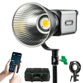 Weeylite LED 80W 照明 撮影用 ライト アプリ制御 定常光 ビデオライト ninja300 スタジオライト 単色温度5600K CRI95+ 7800lux 過熱防止 小型軽量 手持ち式 ポートレート撮影 ビデオ撮影