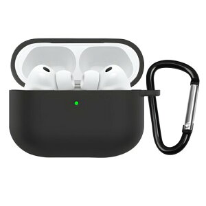 JUNOVA for AirPods Pro 2 �P�[�X ���C�����X�[�d�\ �y�� �L�Y�h�~ �X���� �ϏՌ� �h�� �h�o �����h�~ �_�炩�� AirPods Pro2�p �ی�J�[�o �u���b�N
