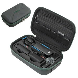 SUREWO Osmo Pocket 3 �~�j�P�[�X�A�|�[�^�u�� PU �X�g���[�W�ی�o�b�O DJI Osmo Pocket 3 �W���L�b�g�p DJI Osmo Pocket 3 Power Expansion Combo Accessories (�O���[)