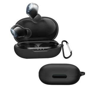 YAODLE For Anker Soundcore Sleep A40 �P�[�X Sleep A40 �ی�P�[�X �V���R�� �����[�d�\ �S�ʕی� �����h�~ �L�Y�h�~ �ϏՌ� �h�o �y�� ���[ �J���r�i�t��(�u���b�N)