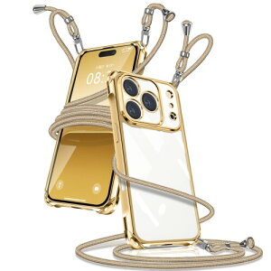 iPhone 17 Pro/18 Pro ������ �P�[�X �N���A �V�����_�[ �A�C�t�H��17pro/18pro �J�o�[(�S�[���h)
