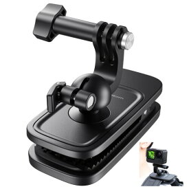 TELESIN GoPro 用 クリップマウント 360°調整可能 リュックサッククリップ ボールベッド付き リュックサックに挟んで可能 カメラサポート HERO 11 10 9 8 7 6 5 Black Insta360 One X2 X3 RS Go2 DJI Osmo Action