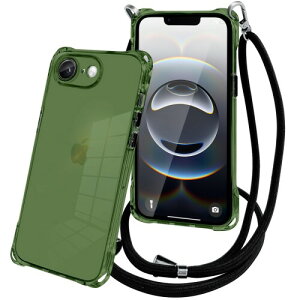 KEHUALLE iPhone 17e/16e �P�[�X �ϏՌ� �V�����_�[�X�}�z�P�[�X iPhone 17e/16e �J�o�[ TPU�f�� �X�g���b�v�t�� ���|�� �΂߂��� ��|�� �R�t�� ���߉\�� �V�����_�[ �N���X�{�f�B ���C�����X�[�d