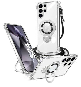 weiaoluo Galaxy s24 Ultra P[X NA SC-52E / SCG26 P[XOt MagSafeΉ V_[ ϏՌ TX MNV[ S24 Ultra ΉJo[ CX[d }Olbg ߉\ ی\