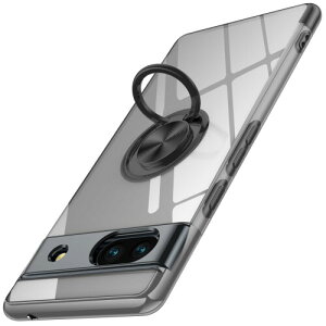 Google Pixel 8a 用 ケース クリア リング付き ピクセル 8a カバー 透明 おしゃれ OURJOY スマホケース メッキ加工 ソフトケース 耐衝撃 軽量 薄型 ストラップホール付き スタンド機能 車載ホル