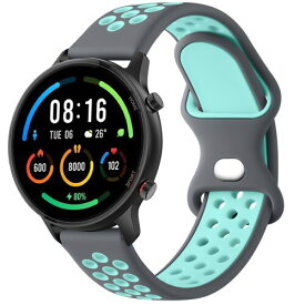 (YGTBSR) 22mm バンド for Xiaomi Mi Watch S1 Pro/Xiaomi Mi Watch S1 Active/Xiaomi Mi Watch S1 / Xiaomi Mi Watch/Color Sport/Color 2 バンド 交換ベルト 男女兼用 軽量 柔らかい スポーツシリコンバンド 調節可能 (グレー