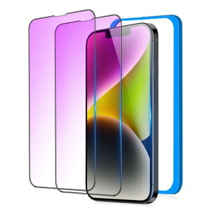 �u���[���C�g�J�b�g iPhone14Plus / iPhone13ProMax �p �K���X�t�B���� �u���[���C�g �A�C�t�H��14�v���X/13�v���}�b�N�X �Ή� �t�B���� �t�� �ی� �����K���X �i6.7�C���`�j�S�ʕی�/�����ߗ�/��