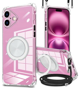 GULEIYAA iPhone 16 Plus �p �P�[�X �c�����Ή� 360° ��]�X�^���h �����O �}�O�l�b�g���� MagSafe �Ή� ���C�����X�[�d�Ή� �� phone 16plus �P�[�X ���|�� �΂߂��� ��|�� �ϏՌ� �ԍڃz���_�[ �Ή�