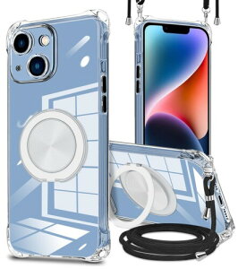 GULEIYAA iPhone 14 Plus �p �P�[�X �c�����Ή� 360° ��]�X�^���h �����O �}�O�l�b�g���� MagSafe �Ή� ���C�����X�[�d�Ή� �� phone 14plus �P�[�X ���|�� �΂߂��� ��|�� �ϏՌ� �ԍڃz���_�[ �Ή�