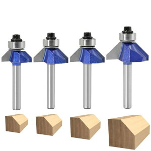 MSMint �ʎ��r�b�g 6mm�� ���[�^�[�r�b�g C�ʎ�� �g���}�[�r�b�g �؍H �R���t�� 45�x �Z�b�g (�ʎ��r�b�g / 45�x 4�{�Z�b�g)