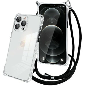 KEHUALLE iPhone 12Pro �P�[�X �N���A �V�����_�[�X�}�z�P�[�X iPhone 12pro �ϏՌ� ���^ ���� TPU �g�уJ�o�[ �X�g���b�v�t�� ���|�� �΂߂��� ��|�� �R�t�� ���߉\�ȃV�����_�[ �N���X�{�f�B