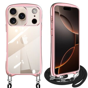 iPhone 17 Pro Max �p �P�[�X �V�����_�[ �N���A �A�C�t�H��17 Pro Max �J�o�[ �X�}�z�P�[�X �ϏՌ� ���� TPU �X�g���b�v�t�� ���|�� ��|�� �R�t�� �΂߂��� ���O���\ ���������\(���[�Y�S