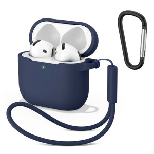 YGTBSR for Airpods 4 �P�[�X �V���R���f�� �S�ʕی� �����h�~ �ϏՌ� �y�� �����h�~ �����[�d�\ Airpods ��4���� �ی�P�[�X (�l�C�r�[�u���[)