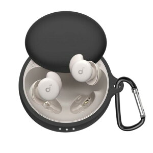 BUITFOU For Anker Soundcore Sleep A20 �P�[�X Sleep A20 �ی�J�o�[ Sleep A20 �P�[�X �_�炩�� �V���R���� �����h�~ �L�Y�h�~ �ϏՌ� �h�o �y�� �����[�d�\ �J���r�i�t�� �����h�~(�u���b�N)