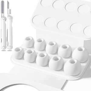 Inesore�C���[�s�[�X AirPods Pro3 �Ή� (XXS/XS/S/M/L�T�C�Y �e1�y�A) �g�їp���[�P�[�X & �N���[�j���O�y���A�m�C�Y�ጸ���Ɠ����h�o�X�N���[��������Ă���AApple AirPods Pro 3 �����p �C���[�`�b