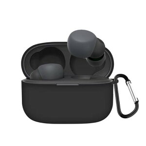 CABOBE �Ή� Sony WF-LS900N / LinkBuds S �P�[�X �t��V���R���f�� �ی�J�o�[ ���C�����X�[�d�Ή� LED�� �J���r�i�t�� �����h�~ ���^ �y�� �h�w�� �h�o(�u���b�N)